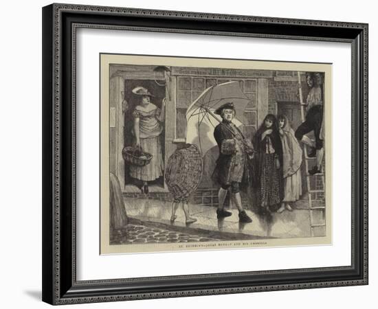 St Swithin'S, Jonas Hanway and His Umbrella-Sir James Dromgole Linton-Framed Giclee Print