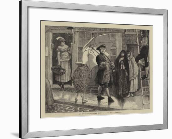 St Swithin'S, Jonas Hanway and His Umbrella-Sir James Dromgole Linton-Framed Giclee Print