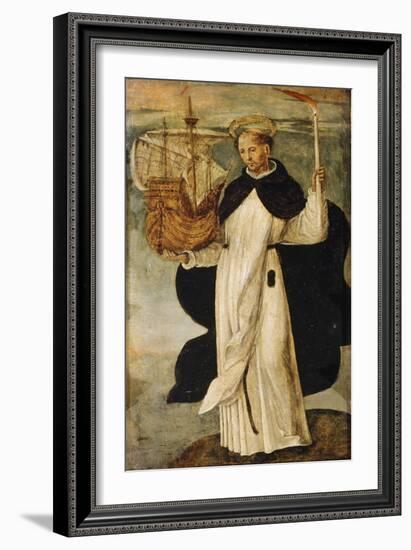 St. Telmo, Detail from Virgin of Navigators, 1531-1536-Alejo Fernandez-Framed Giclee Print