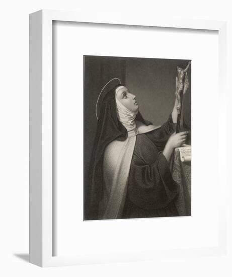 St Teresa and Crucifix-null-Framed Photographic Print