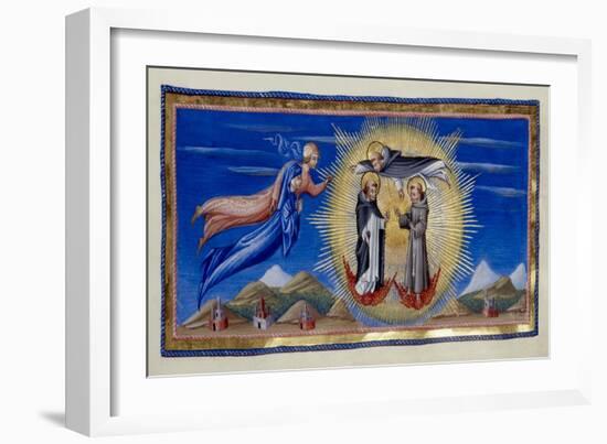 St Thomas Aquinas and Saints-Diovanni di Paolo-Framed Giclee Print