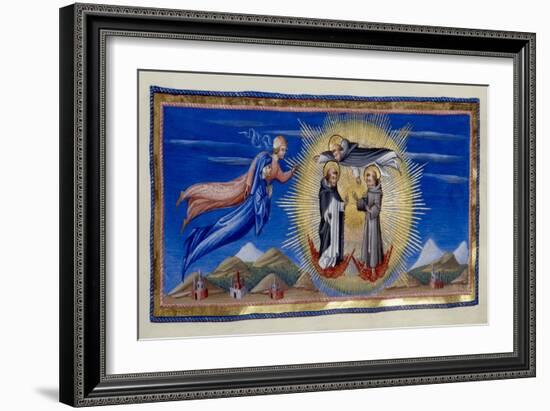 St Thomas Aquinas and Saints-Diovanni di Paolo-Framed Giclee Print