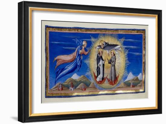 St Thomas Aquinas and Saints-Diovanni di Paolo-Framed Giclee Print