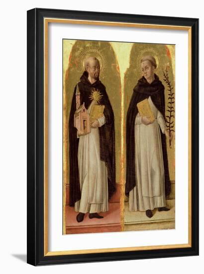 St. Thomas Aquinas and St. Vincent, Detail from the Madonna and Child Enthroned with Four Saints…-Bartolomeo Vivarini-Framed Giclee Print