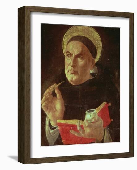 St.Thomas Aquinas (Oil on Panel)-Sandro Botticelli-Framed Giclee Print