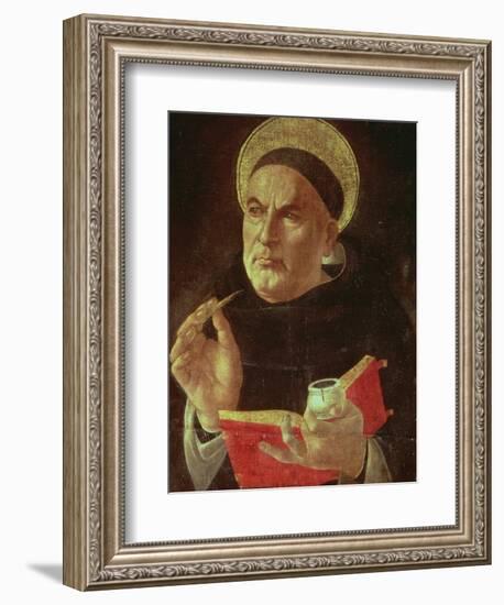 St.Thomas Aquinas (Oil on Panel)-Sandro Botticelli-Framed Giclee Print