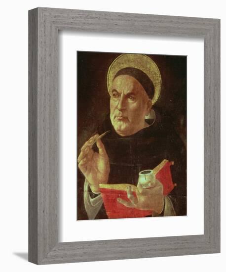 St.Thomas Aquinas (Oil on Panel)-Sandro Botticelli-Framed Giclee Print