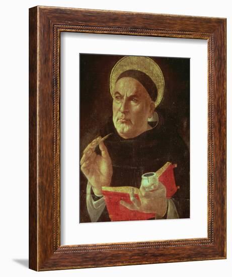 St.Thomas Aquinas (Oil on Panel)-Sandro Botticelli-Framed Giclee Print