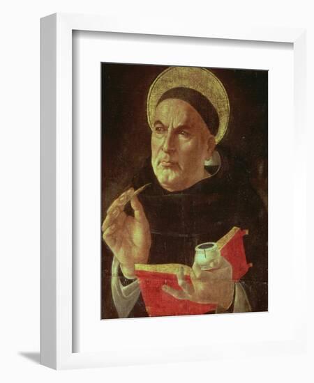 St.Thomas Aquinas (Oil on Panel)-Sandro Botticelli-Framed Giclee Print