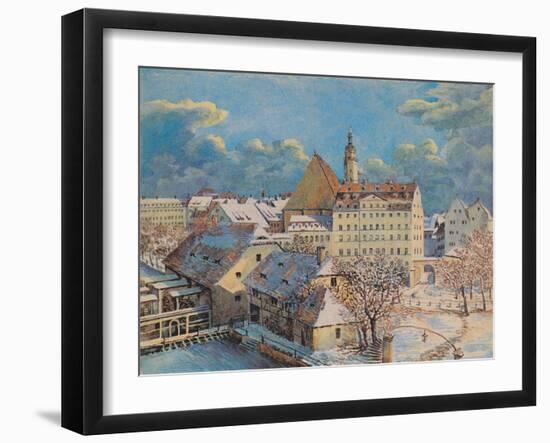 St. Thomas Church and St. Thomas School in Leipzig, 1838-null-Framed Giclee Print