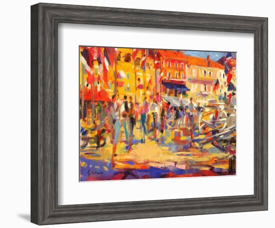 St. Tropez Promenade-Peter Graham-Framed Giclee Print