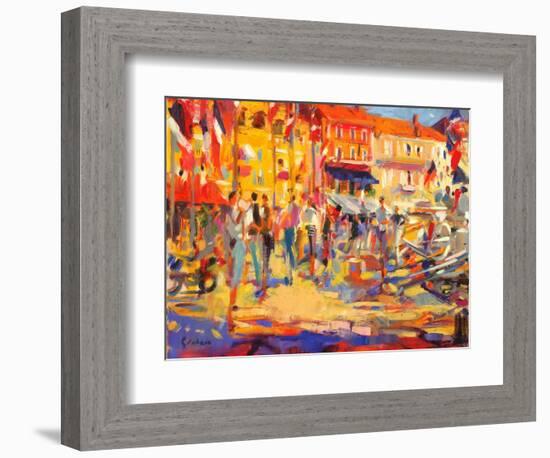 St. Tropez Promenade-Peter Graham-Framed Giclee Print