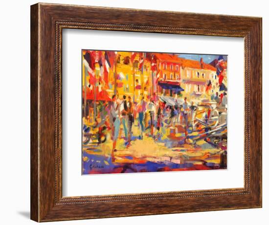 St. Tropez Promenade-Peter Graham-Framed Giclee Print