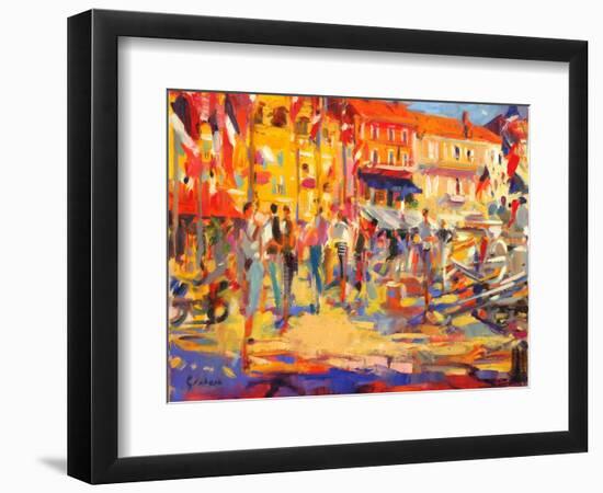 St. Tropez Promenade-Peter Graham-Framed Giclee Print