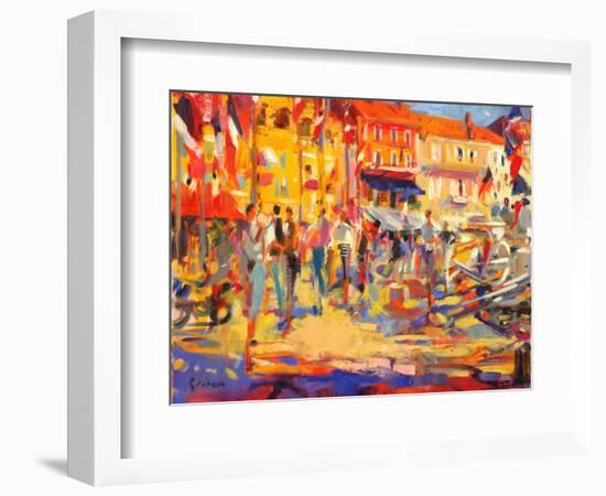 St. Tropez Promenade-Peter Graham-Framed Giclee Print