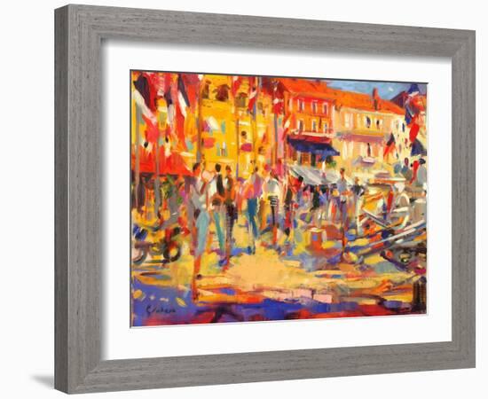 St. Tropez Promenade-Peter Graham-Framed Giclee Print