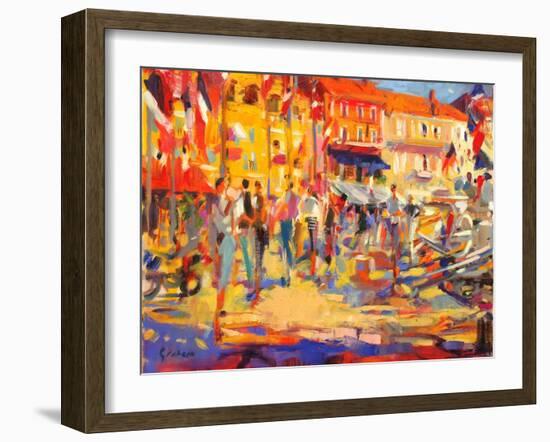 St. Tropez Promenade-Peter Graham-Framed Giclee Print