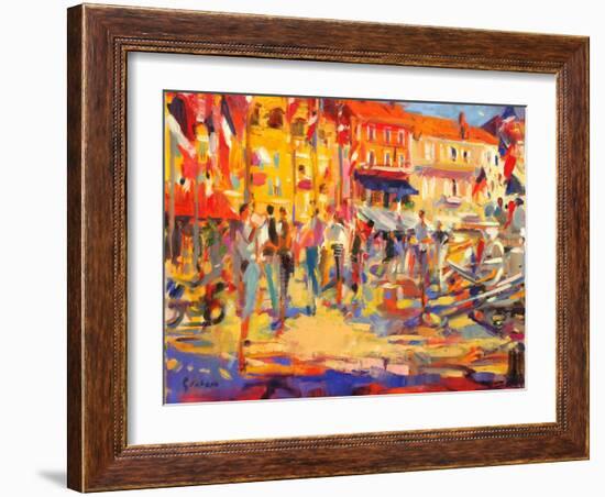 St. Tropez Promenade-Peter Graham-Framed Giclee Print