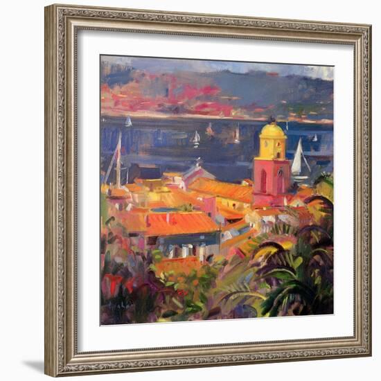 St Tropez Sailing, 2002-Peter Graham-Framed Giclee Print