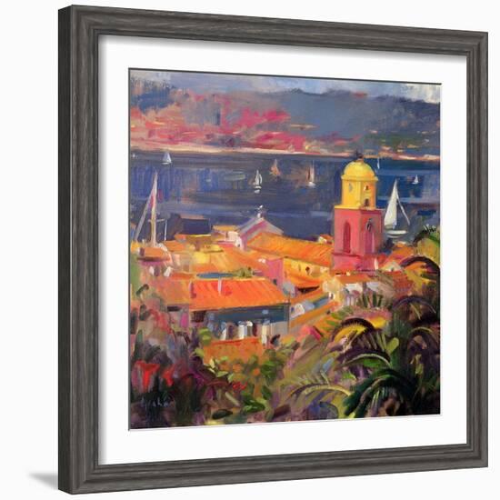 St Tropez Sailing, 2002-Peter Graham-Framed Giclee Print