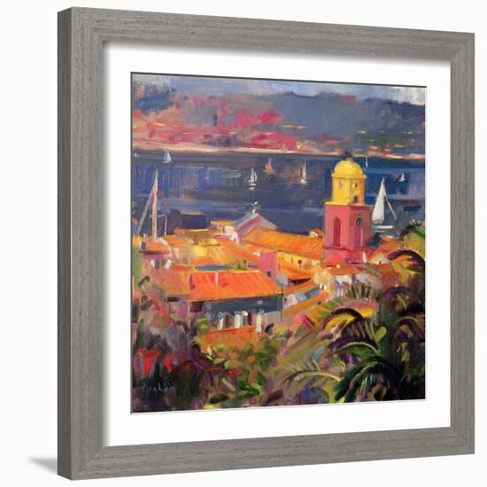 St Tropez Sailing, 2002-Peter Graham-Framed Giclee Print