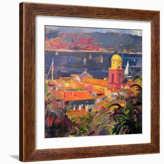 St Tropez Sailing, 2002-Peter Graham-Framed Giclee Print