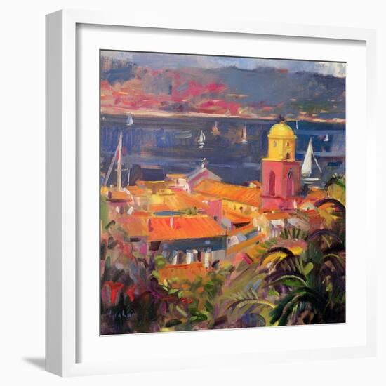 St Tropez Sailing, 2002-Peter Graham-Framed Giclee Print