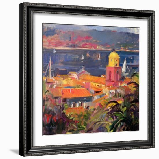 St Tropez Sailing, 2002-Peter Graham-Framed Giclee Print