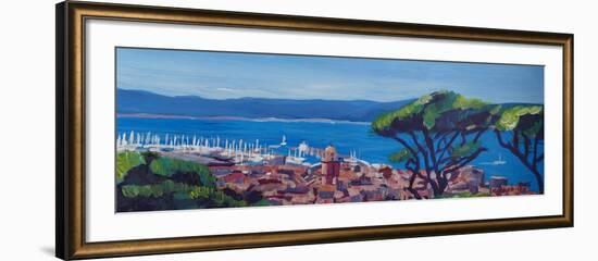 St Tropez Summer Sun Seaview in France-Markus Bleichner-Framed Art Print