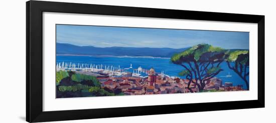 St Tropez Summer Sun Seaview in France-Markus Bleichner-Framed Art Print