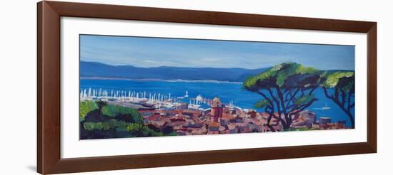 St Tropez Summer Sun Seaview in France-Markus Bleichner-Framed Art Print
