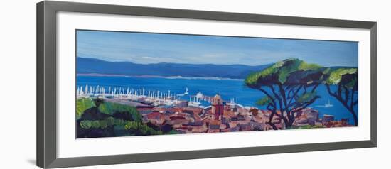 St Tropez Summer Sun Seaview in France-Markus Bleichner-Framed Art Print