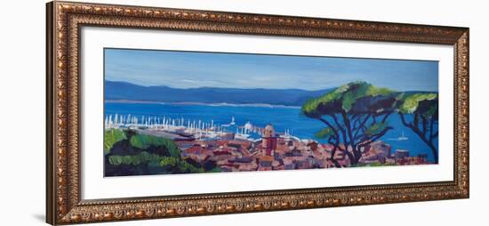 St Tropez Summer Sun Seaview in France-Markus Bleichner-Framed Art Print