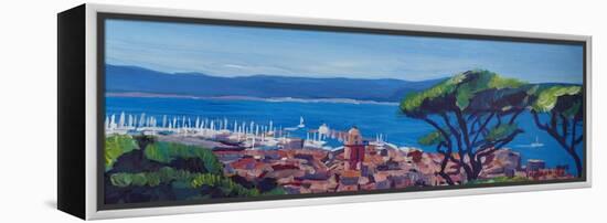 St Tropez Summer Sun Seaview in France-Markus Bleichner-Framed Stretched Canvas