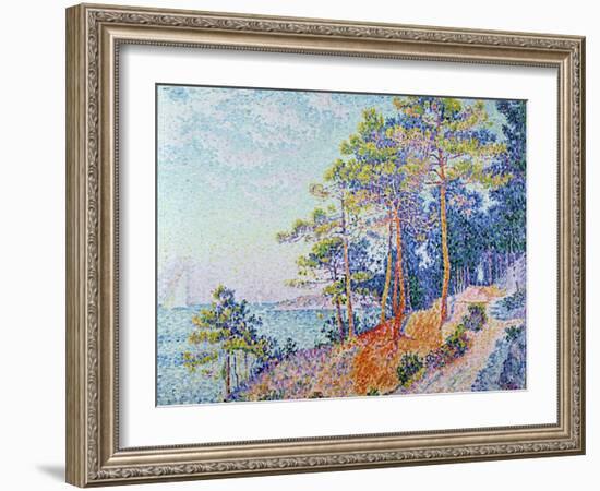 St. Tropez, the Custom's Path, 1905-Paul Signac-Framed Giclee Print