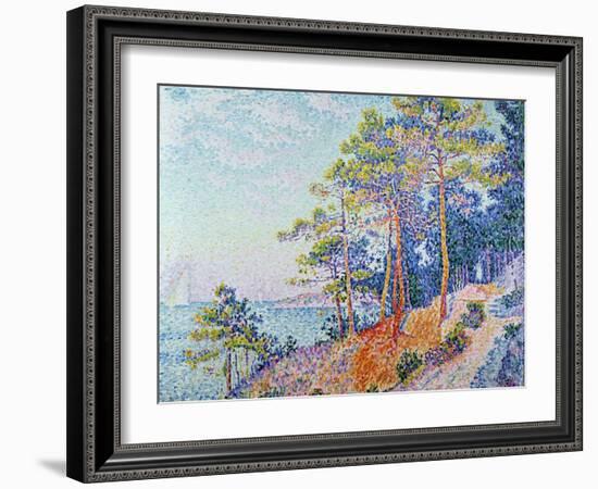 St. Tropez, the Custom's Path, 1905-Paul Signac-Framed Giclee Print