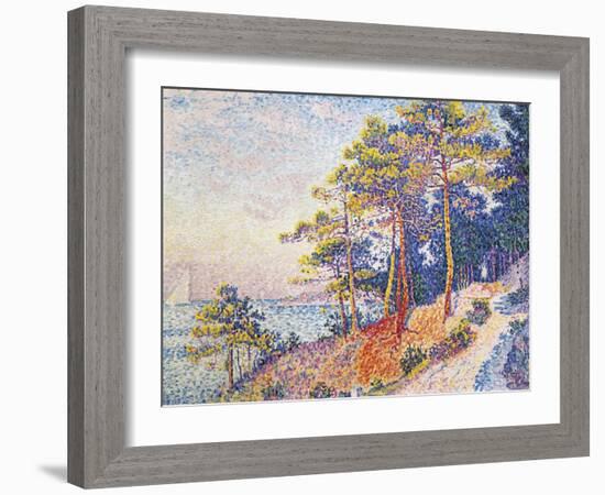 St Tropez, the Custom's Path, 1905-Paul Theodor van Brussel-Framed Giclee Print