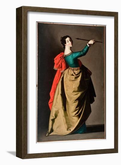 St Ursula (Oil on Canvas, 1635)-Francisco de Zurbaran-Framed Giclee Print