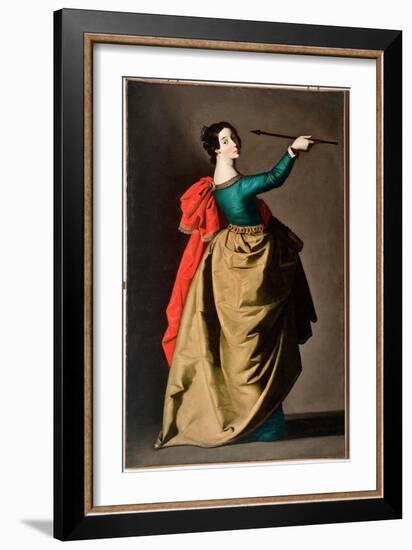 St Ursula (Oil on Canvas, 1635)-Francisco de Zurbaran-Framed Giclee Print