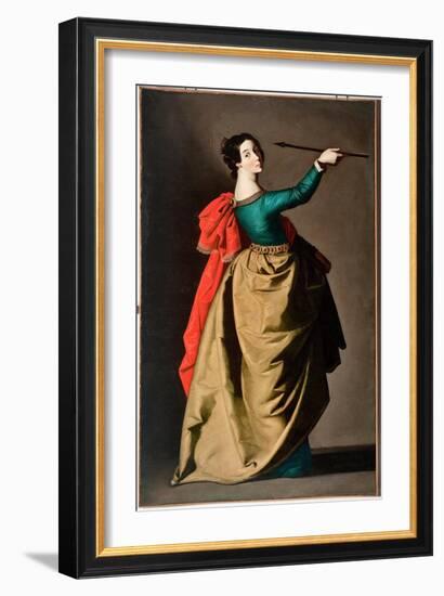 St Ursula (Oil on Canvas, 1635)-Francisco de Zurbaran-Framed Giclee Print