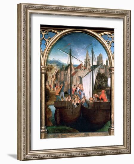 St Ursula Shrine, Arrival in Basle, 1489-Hans Memling-Framed Photographic Print