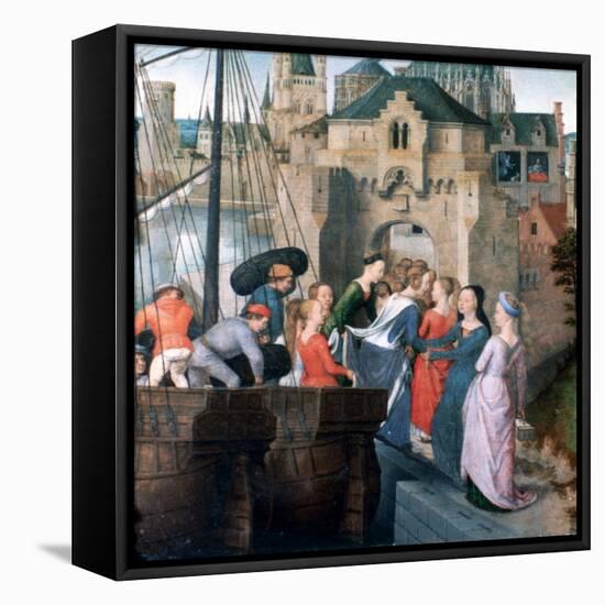 St Ursula Shrine, Arrival in Cologne, 1489-Hans Memling-Framed Premier Image Canvas