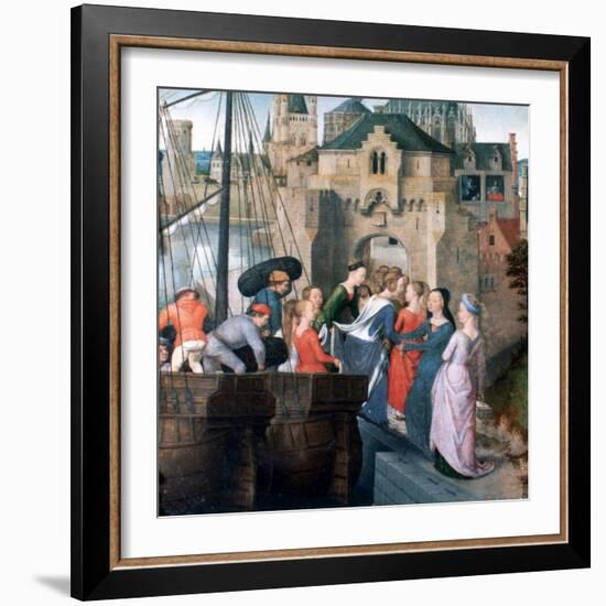 St Ursula Shrine, Arrival in Cologne, 1489-Hans Memling-Framed Giclee Print