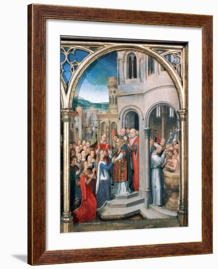 St Ursula Shrine, Arrival in Rome, 1489-Hans Memling-Framed Photographic Print