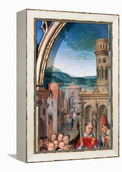 'St Ursula Shrine, Arrival in Rome', Detail, 1489. Artist: Hans Memling-Hans Memling-Framed Premier Image Canvas