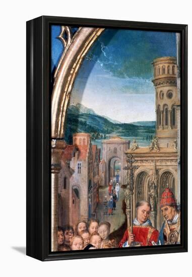 'St Ursula Shrine, Arrival in Rome', Detail, 1489. Artist: Hans Memling-Hans Memling-Framed Premier Image Canvas