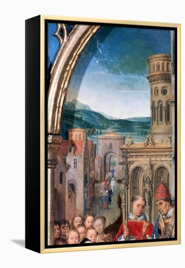 'St Ursula Shrine, Arrival in Rome', Detail, 1489. Artist: Hans Memling-Hans Memling-Framed Premier Image Canvas