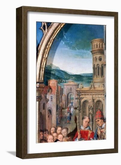 'St Ursula Shrine, Arrival in Rome', Detail, 1489. Artist: Hans Memling-Hans Memling-Framed Giclee Print