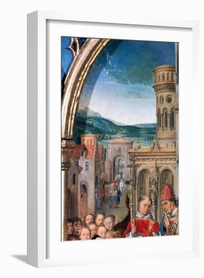 'St Ursula Shrine, Arrival in Rome', Detail, 1489. Artist: Hans Memling-Hans Memling-Framed Giclee Print