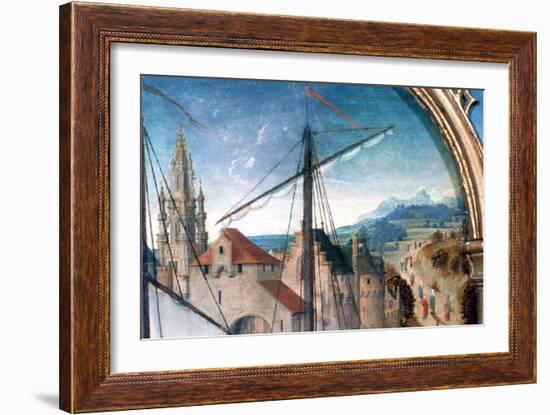 'St Ursula Shrine, Departure from Basle', Detail, 1489. Artist: Hans Memling-Hans Memling-Framed Giclee Print